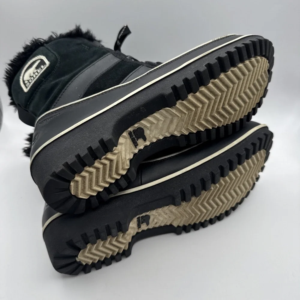 Sorel Womens Boot Size 7 Tivoli II Suede Black Waterproof Barely Worn Booties 38